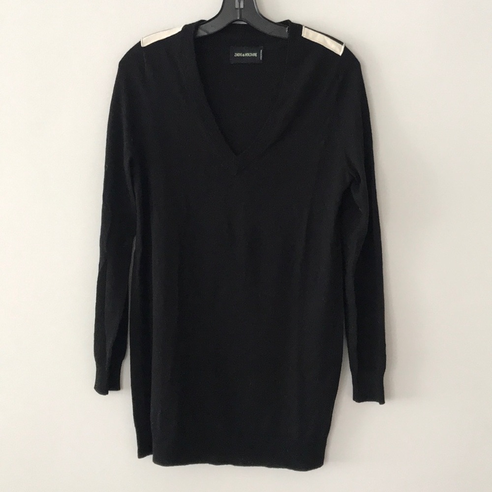 Zadig and Voltaire black tunic sweater